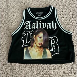 Aaliyah crop jersey top